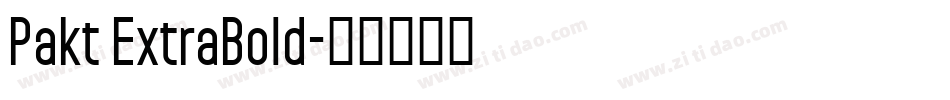 Pakt ExtraBold字体转换